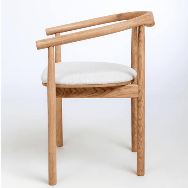 NordicStory Silla de madera maciza de roble tapizada de la colección Lea Mueble nórdico con un diseño moderno Roble.Store