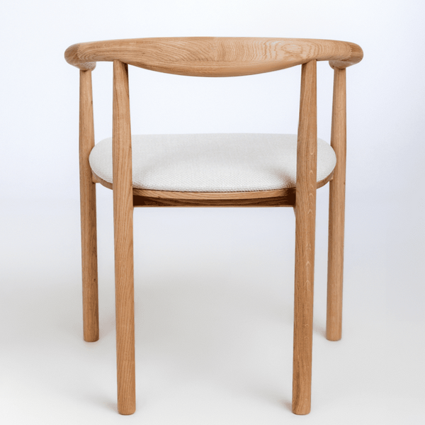 NordicStory Silla de madera maciza de roble tapizada de la colección Lea Mueble nórdico con un diseño moderno Roble.Store