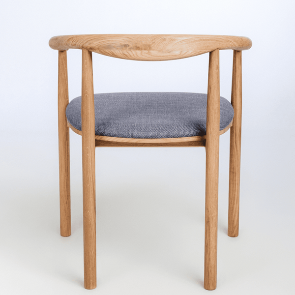 NordicStory Silla de madera maciza de roble tapizada de la colección Lea Mueble nórdico con un diseño moderno Roble.Store