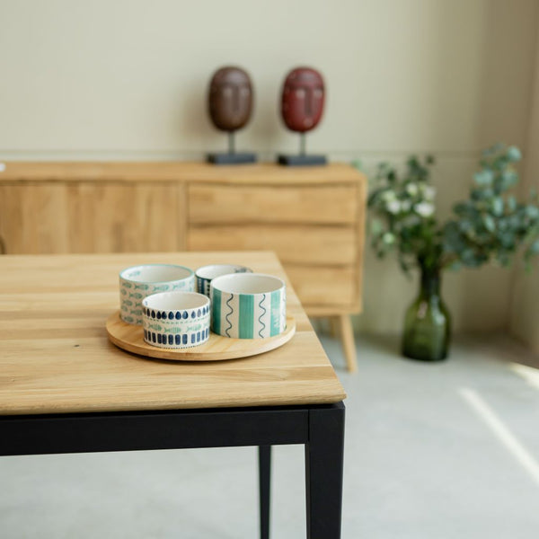 Table à manger en bois massif de chêne Madrid - NordicStory