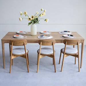 Table à manger extensible en bois massif de chêne Bergamo - NordicStory