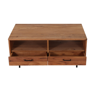 Table basse en bois massif Normandie – 110 cm x 69 cm x 45 cm - VESKOR