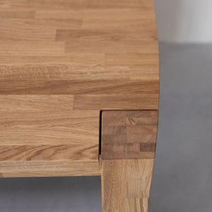 Table basse en bois massif de chêne Balder - 140 x 80 x 52 cm - VESKOR