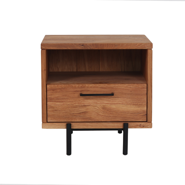 Table de chevet en bois massif de chêne Normandie