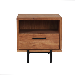 Table de chevet en bois massif Normandie – 45 cm x 42 cm x 45 cm - VESKOR