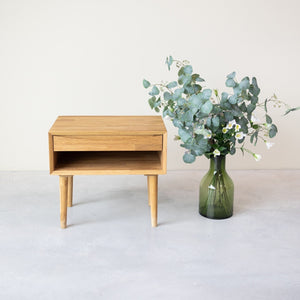 Table de chevet en bois massif de chêne Escandi 2 – 60 x 40 x 51,5 cm - NordicStory