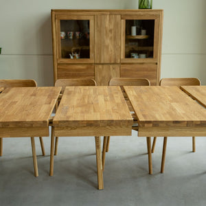 Table à manger extensible en chêne massif Balder