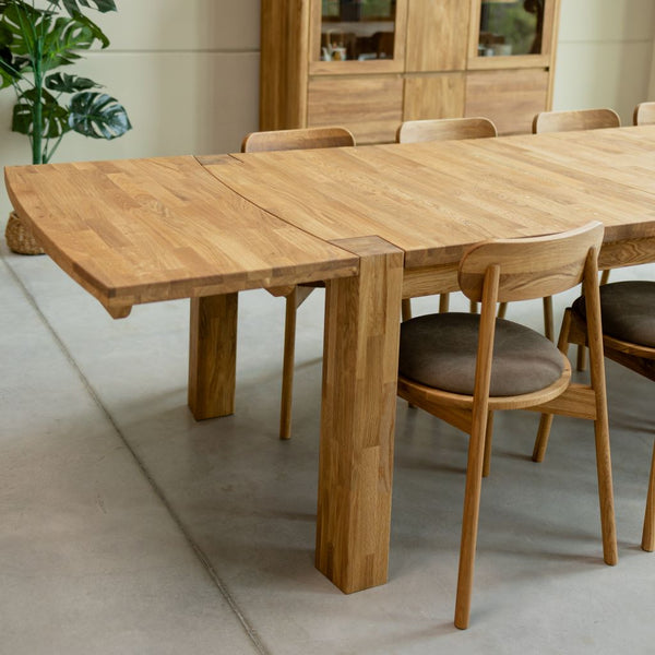 Table à manger extensible en chêne massif Balder