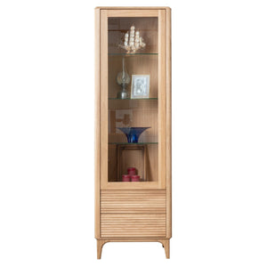 NordicStory Vitrina de madera maciza roble Oxford 1