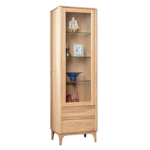 NordicStory Vitrina de madera maciza roble Oxford 1