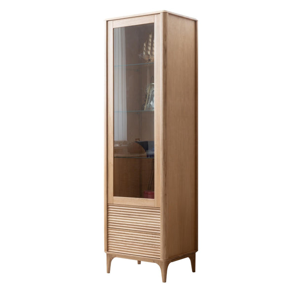NordicStory Vitrina de madera maciza roble Oxford 1