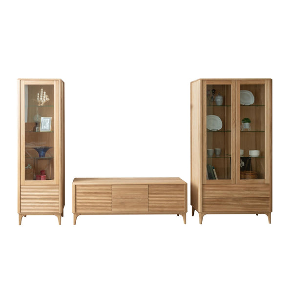 NordicStory Mueble de TV de madera maciza roble Oxford 3.2.2