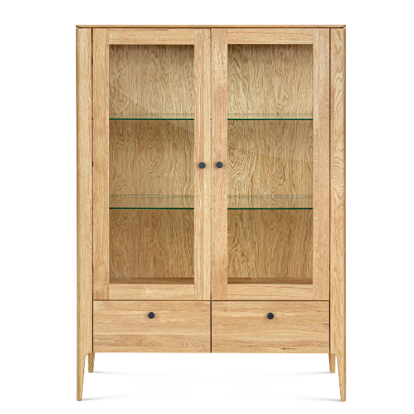 Vitrine en bois massif de chêne Narvik 2 - 100 х 40 х 140 cm - VESKOR