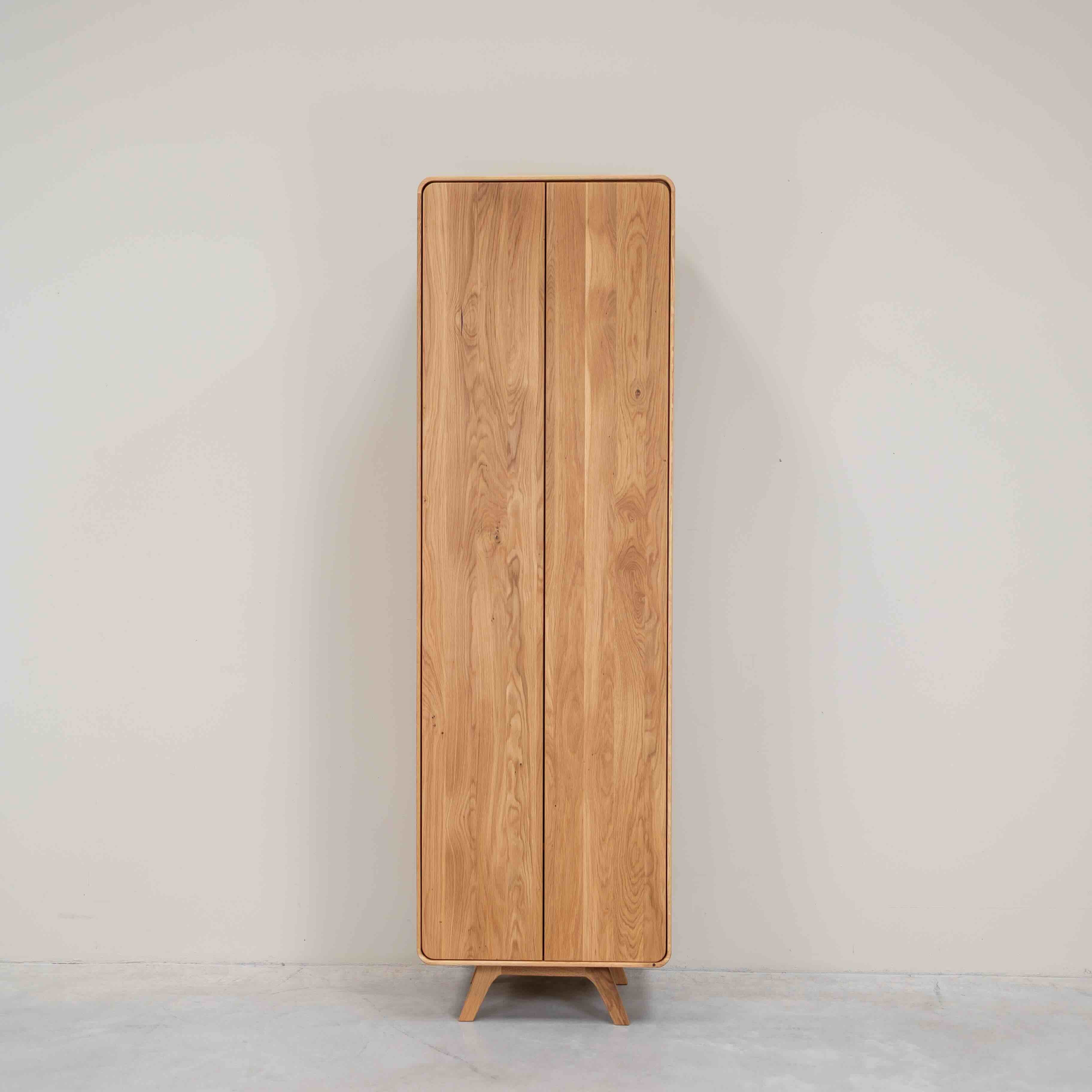 Armoire dressing 2 portes en bois massif de chêne