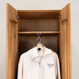 Armoire dressing 2 portes en bois massif de chêne