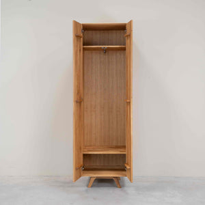 Armoire dressing 2 portes en bois massif de chêne