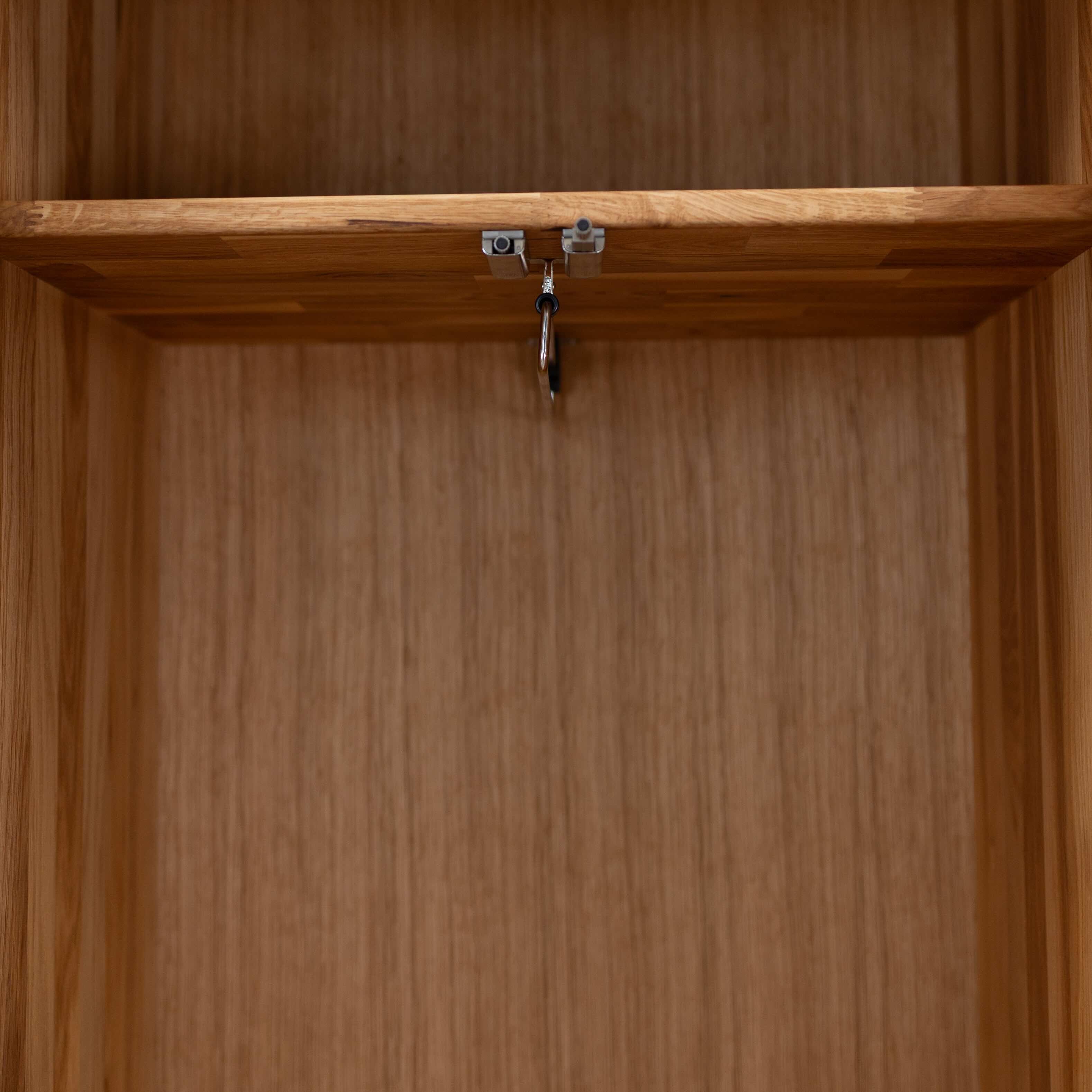 Armoire dressing 2 portes en bois massif de chêne