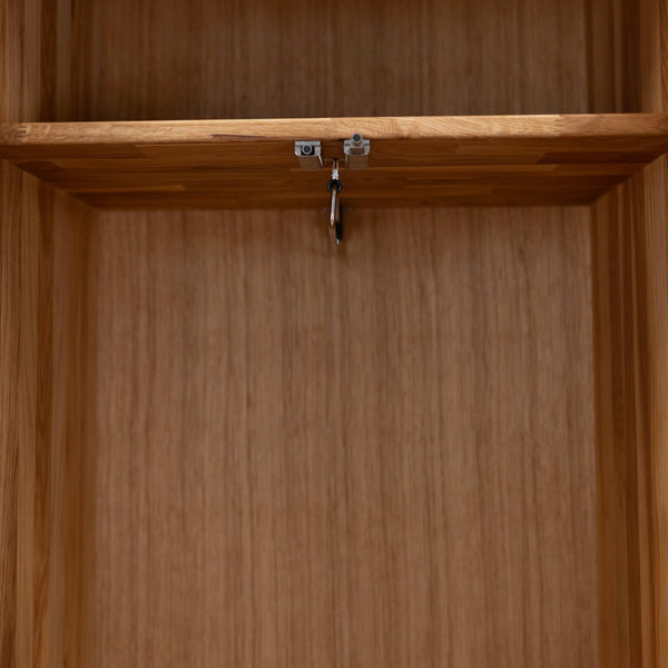 Armoire dressing 2 portes en bois massif de chêne