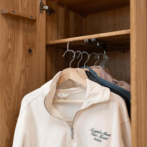 Armoire dressing 2 portes en bois massif de chêne