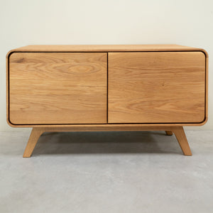 Banc avec rangement en bois massif de chêne Genève - 90 x 45 x 50 cm - NordicStory