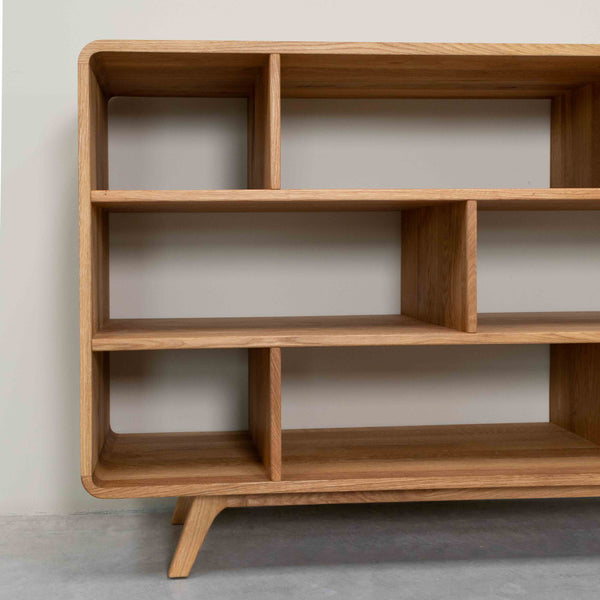 Bibliothèque en bois massif de chêne Genève 1 - 130 x 45 x 89 cm - NordicStory