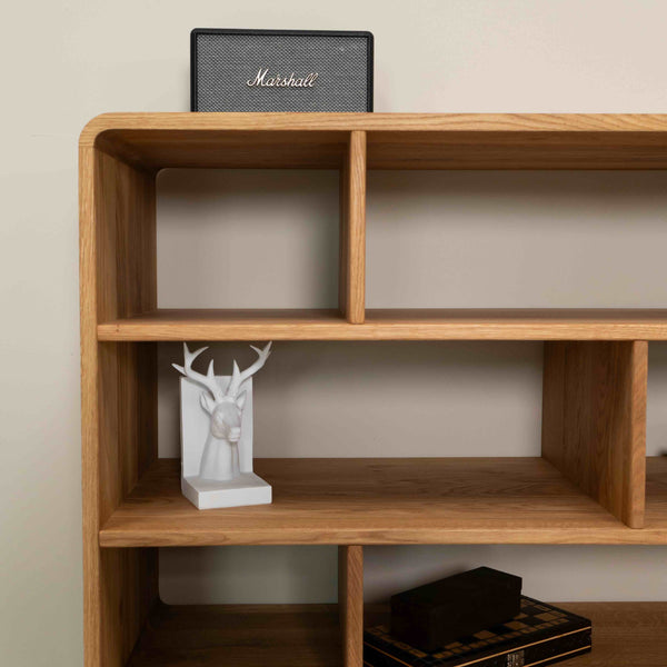 Bibliothèque en bois massif de chêne Genève 1 - 130 x 45 x 89 cm - NordicStory