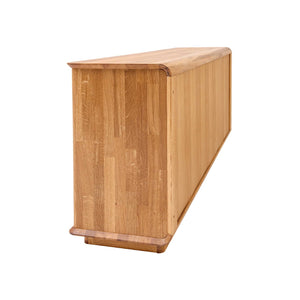 Buffet en bois massif de chêne Solvig - 180 x 41 x 70 cm - NordicStory