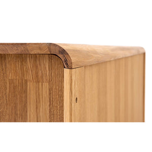 Buffet en bois massif de chêne Solvig - 180 x 41 x 70 cm - NordicStory