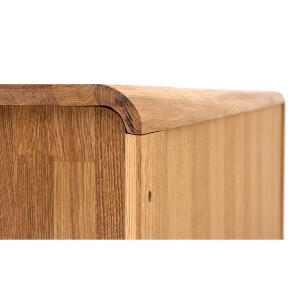 Buffet en bois massif de chêne Solvig - 180 x 41 x 70 cm - NordicStory