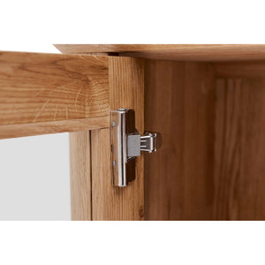 Buffet en bois massif de chêne Solvig - 180 x 41 x 70 cm - NordicStory