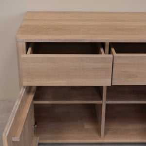 Buffet commode en bois massif de chêne durable