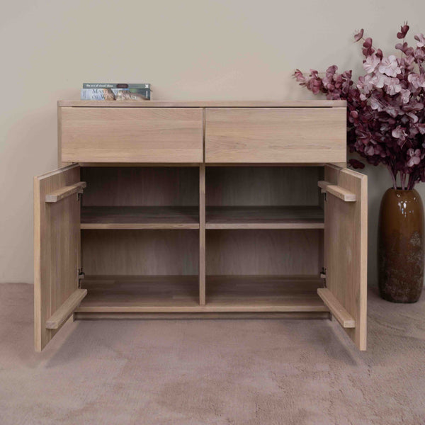 Buffet commode en bois massif de chêne durable