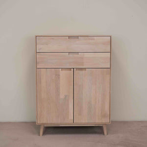 Buffet commode en bois massif de chêne durable style scandinave