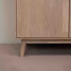 Buffet commode en bois massif de chêne durable style scandinave