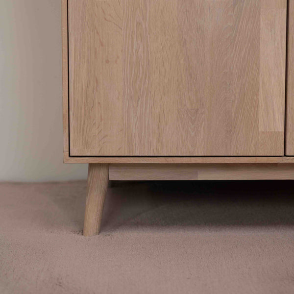 Buffet commode en bois massif de chêne durable style scandinave