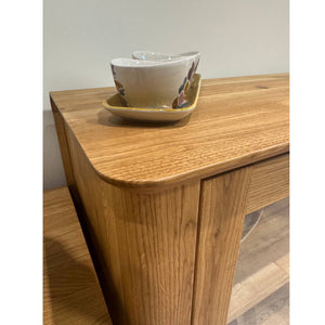 Buffet en bois massif de chêne Solvig - 180 x 41 x 70 cm - NordicStory