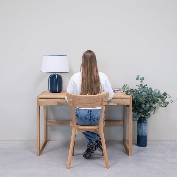 Bureau en bois massif de chêne Eric - 120 x 65 x 75 cm - NordicStory