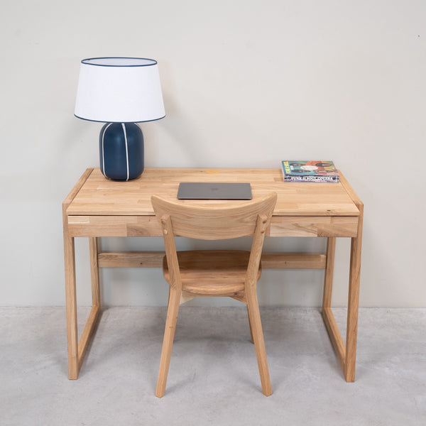 Bureau en bois massif de chêne Eric - 120 x 65 x 75 cm - NordicStory