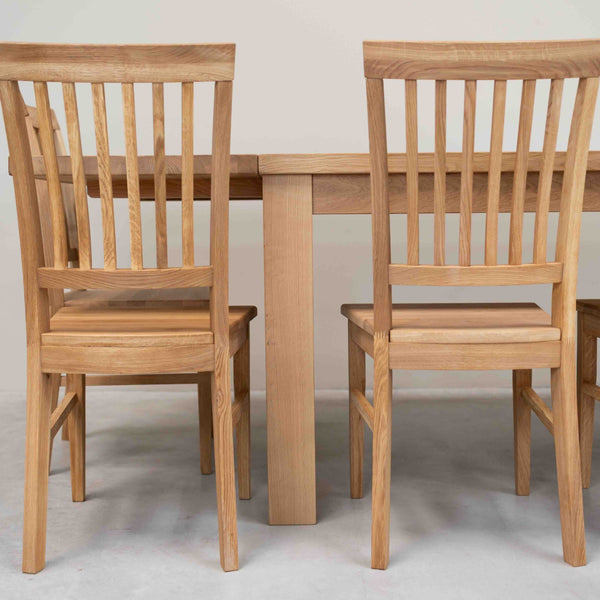 Chaise de salle à manger en bois massif de chêne style rustique