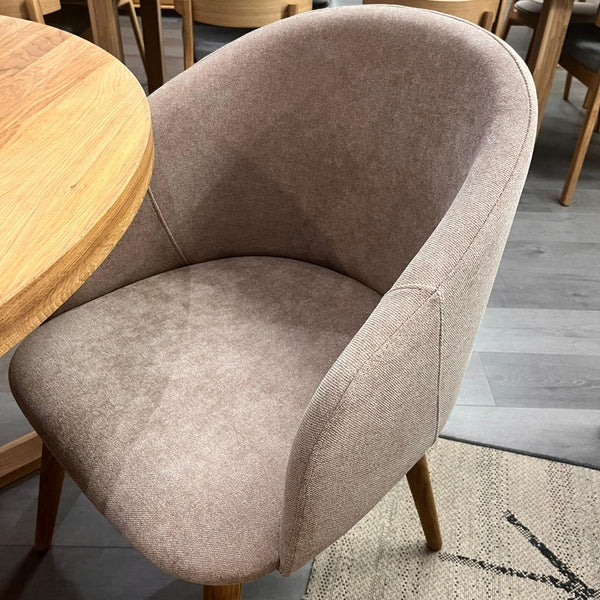 Chaise en bois massif de chêne Ana, revêtement - VESKOR