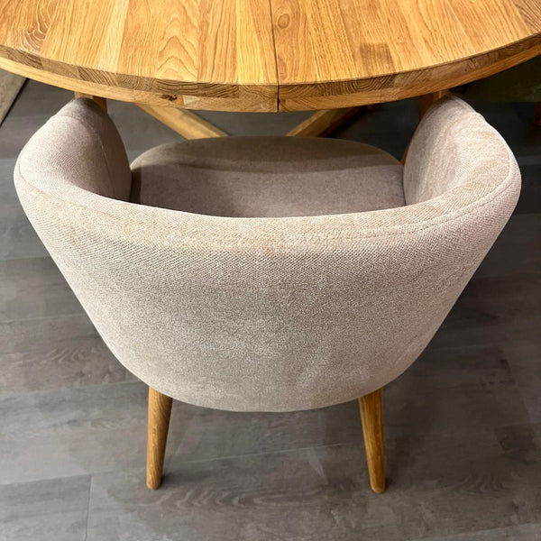 Chaise en bois massif de chêne Ana, revêtement - VESKOR