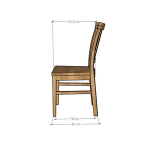 Chaise de salle à manger en bois massif de chêne Provence – Lot de 2 ou 4 chaises - NordicStory