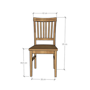 Chaise de salle à manger en bois massif de chêne Provence – Lot de 2 ou 4 chaises - NordicStory