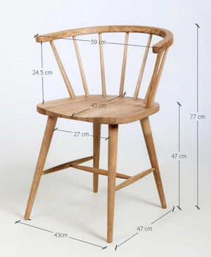 Chaise en bois massif de chêne Selma - Lot de 2 ou 4 chaises - VESKOR