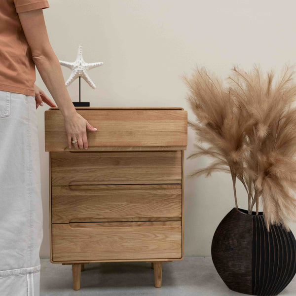 Commode en bois massif de chêne AMANDI - VESKOR