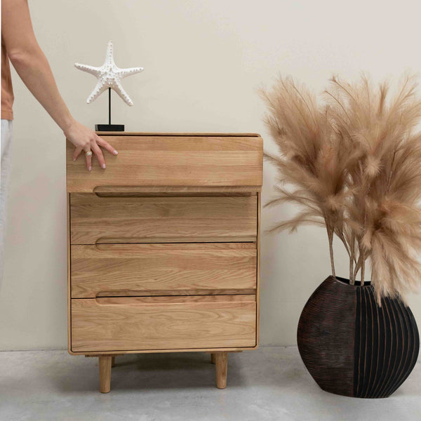 Commode en bois massif de chêne AMANDI - VESKOR