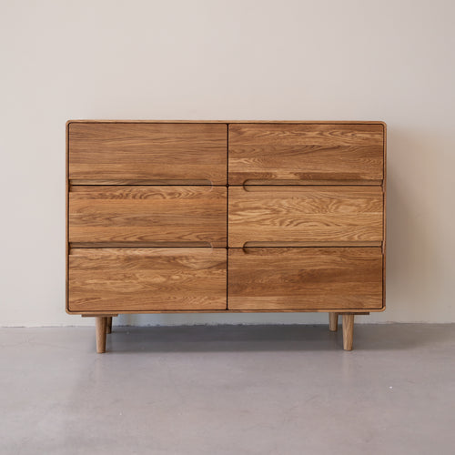 Commode en bois massif de chêne AMANDI 4 - VESKOR