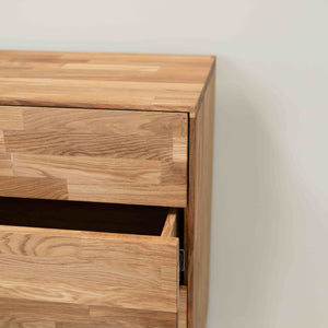 Commode en bois massif de chêne style scandinave Roble.Store