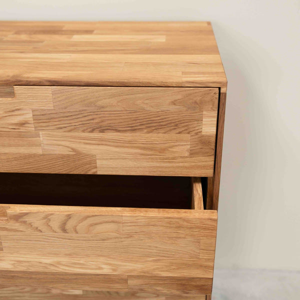 Commode en bois massif de chêne style scandinave Roble.Store