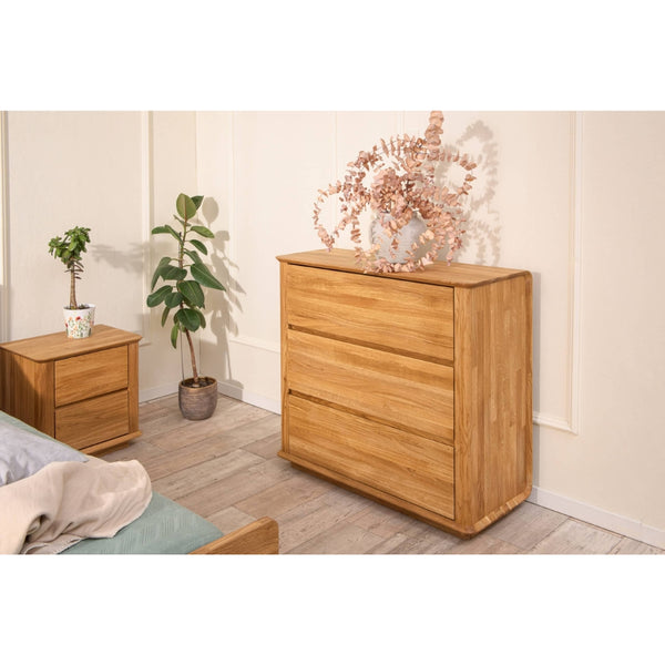 Commode en bois massif de chêne Solvig - 100 x 41 x 90 cm - NordicStory